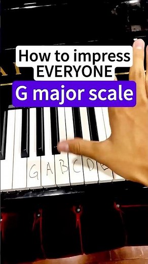 G major scale - easy piano tutorial