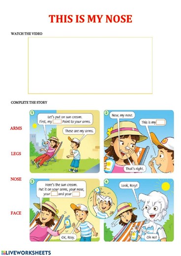 This is my nose interactive worksheet