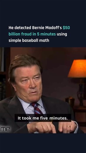 Hella Profit on Instagram: "Harry Markopolos was asked to reverse engineer Bernie Madoff’s trading strategy. His boss wanted to copy those “incredible returns.” Harry pulled up Madoff’s performance data. Five minutes later, he knew it was fraud. The math was impossible. Madoff only had down months 4% of the time. Markets go up and down—his only went up. Harry’s explanation: “That would be equivalent to a baseball player in the major leagues batting .960 for a year. Clearly impossible. You would