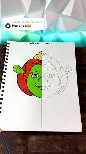 Fiona Horror Drawing | Colored Pencil ASMR Art