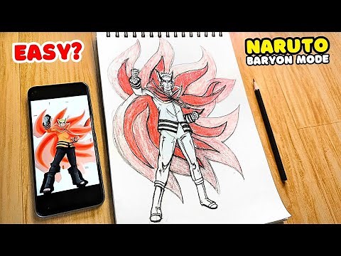 How to Draw Naruto Baryon Mode (Full Body) | Drawing Naruto Baryon Mode | Anime Drawing Easy