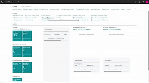 Component forecast for purchase planning