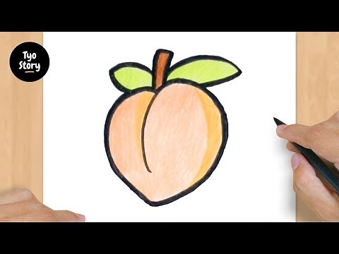 #260 How to Draw a Peach - Easy Drawing Tutorial