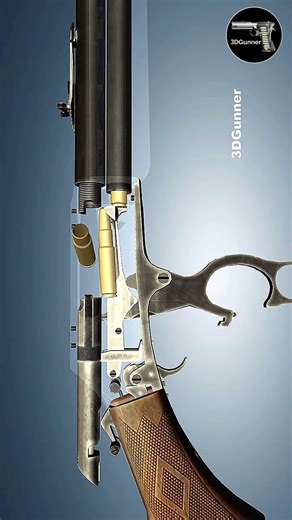 3D Animation: How a Lever-Action Rifle Works