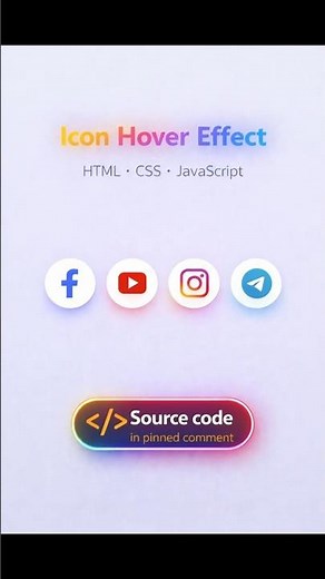 Icon Hover Effect - Built with HTML, CSS & JavaScript | @devsQUE #coding #shorts