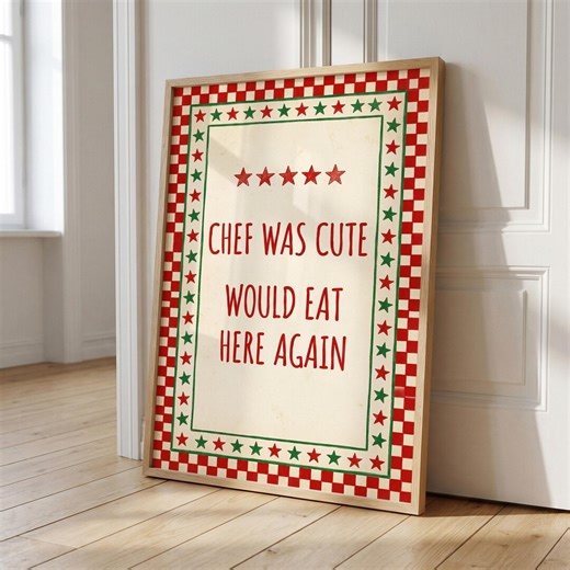 Chef Humor Wall Art Print, Funny Kitchen, Home Chef Gift - Etsy