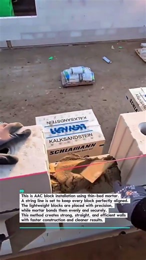 Perfect AAC Block Installation Method | #Construction #Masonry #Building