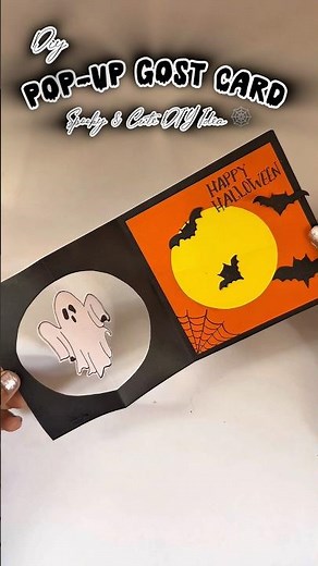 Spooky Pop-Up Card for Halloween | Easy DIY Greeting Card Idea 👻🕸️ #shorts