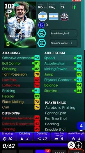 How To Train Epic Batistuta Properly in eFootball 2026 😱 Best CF Build! #efootball2026 #pes #shorts