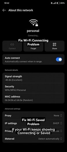 Wi-Fi Stuck on Connecting or Saved? Fix It on Android!