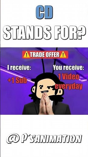 CD stands for? (Animation Meme) #memes #dailyupload #animation