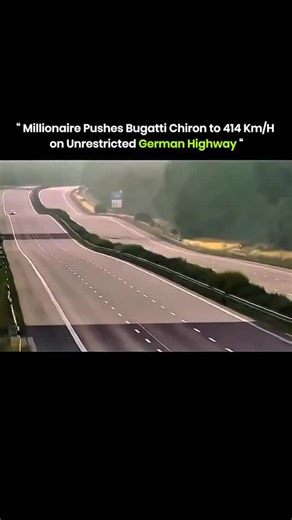 Education || history || technology on Instagram: "This Bugatti Chiron hit 414 km/h on Germany’s Autobahn, moving faster than a plane lifting off. A millionaire drove it on a clear stretch of highway, reaching one of the fastest speeds ever recorded on a public road. The video shows the 8.0-liter W16 engine delivering nearly 1,600 horsepower, keeping the car stable and balanced at a speed where even a tiny steering change could be dangerous. . . . . #bugatti #cars #technology #innovation #automob