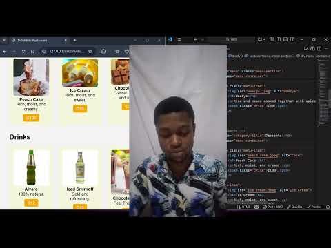 Food ordering website created with HTML and CSS