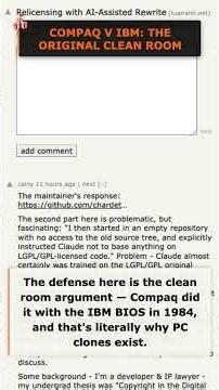 AI rewrote a #GPL project and relicensed it #MIT without consent #HackerNews #AI #Python