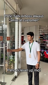 “always smile at the customer” sabi ni boss 😅 #VismotorCorporation #fypviralシ #funnyvideos #motorcycle #hondamotorcycles | Vismotor Corporation