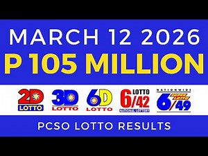 Lotto Result Today 9pm March 12 2026 PCSO