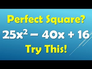 Perfect Square Trinomials | Easy Factoring Trick