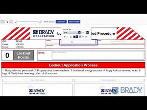 Create a Lockout Writer Procedure from a Template | Brady Workstation