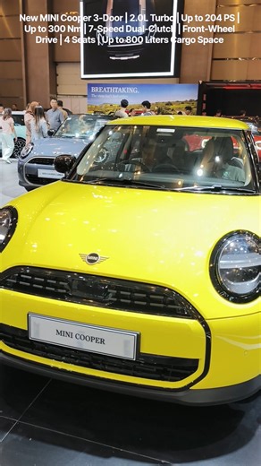 New MINI Cooper 3-Door | 2.0L Turbo | Up to 204 PS | Up to 300 Nm | 7-Speed Dual-Clutch