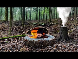 Building a Secret Survival Bunker in the Woods Bushcraft Skills