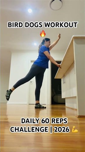 BIRD DOGS WORKOUT 🔥DAILY 60 REPS CHALLENGE 2026💪#trending #fitness #homeworkout #fitnessmotivation