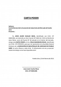 Como Escribir Una Carta De Poder Notarial