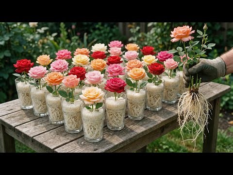 Little-Known Tip for Propagating Roses Using Rice - Roots Grow Wildly