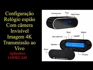 Configuração câmera relógio digital ip Wi-Fi LOOKCAM