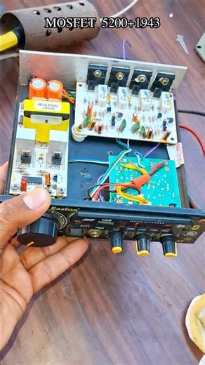 5200+1943 MOSFET amplifier #amplifier #mosfet #mosfetamplifier #transistor #amplifierboard #trending