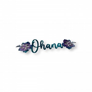Ohana Metal Wall Hanging, Hawaiian Saying, Coastal Themed Decor, Hibiscus Flower Sign, Pool House Decor, Beach House Decor - Etsy