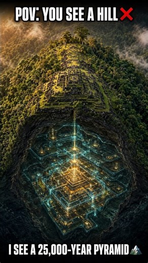 The 25,000-Year-Old Pyramid Hidden Inside This Mountain? #shorts