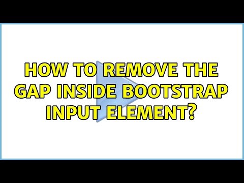 How to remove the gap inside bootstrap input element?