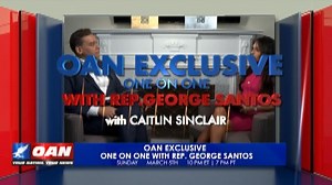 1.5K views · 42 reactions | In his first in depth sit-down interview Rep. George Santos sat down with Caitlin Sinclair. TUNE IN- Full interview on OAN Live Sunday, March 5th 4 pm ET | 1 pm PT. #OAN #GeorgeSantos | One America News Network | Facebook