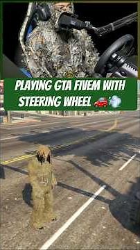 Playing GTA5 FiveM RP Server with a steering wheel is next level! Join our server name is below👇🏾