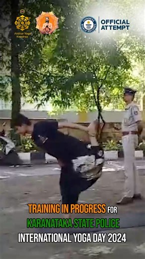 7.6K views · 86 reactions | Training in progress for Karnataka State Police for the occasion of International yoga day 2024 . | Akshar Yoga | Facebook