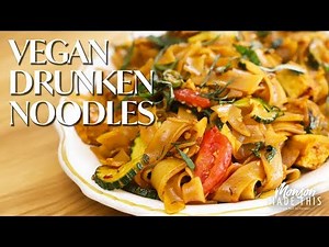 Best Vegan Drunken Noodles with Tofu (Easy Pad Kee Mao)