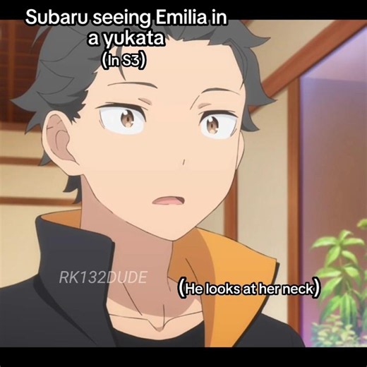 Subaru always looking at necks...🙏✅️ | #rezero #subaru #fyp #meme #relatable #anime #viral #memes