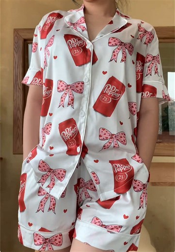 Dr Pepper Pajamas Set - Trendy Sleepwear for Women
