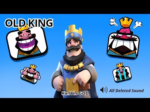 All Old King Emotes In Clash Royale - Deleted Emotes Souund!