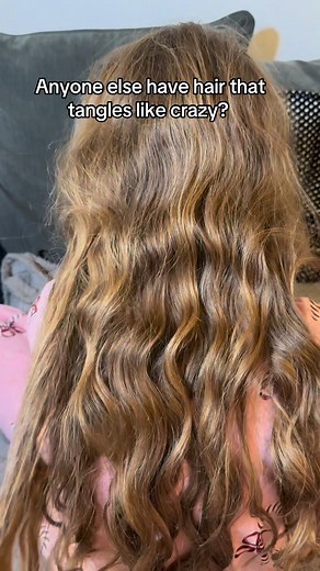 3.4K views · 16 reactions | Doing her wavy hair for bed. The tangles are a struggle right now but a satin pillowcase along with tying her hair in two silk scrunchies seems to be helping a lot. Let me know if you have any more tips for hair that tangles really easily. | Isabel Rae Hair | Facebook