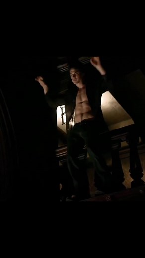 Damon shirtless is good but Damon dancing shirtless is unmatched #tvd #thevampirediaries #damonsalvatore #thesummeriturnedpretty #therippahdiaries