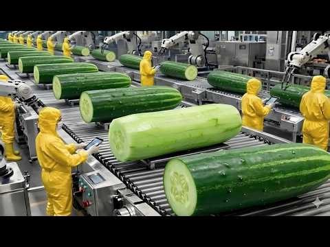 Cucumber Pickles Mega Factory: Processing Millions of Cucumbers for Pickles | Full Factory Process