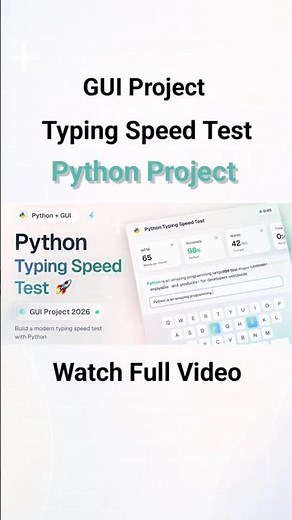 How to Build a Typing Speed Test in Python with GUI | Beginner Project