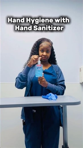 #handhygiene w/ Hand Sanitizer #InfectionPrevention #HealthcareTips #NursingSkills #nursingstudent