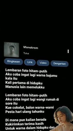 Tulus - Monokrom (lyrics) #musiksantai #tulus #musiksantai #akustikindonesia #cafemusic #music