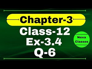 Class 12 Ex 3.4 Q6 Math | Chapter 3 Matrices | Q6 Ex 3.4 Class 12 Math | Ex 3.4 Q6 Class 12 Math