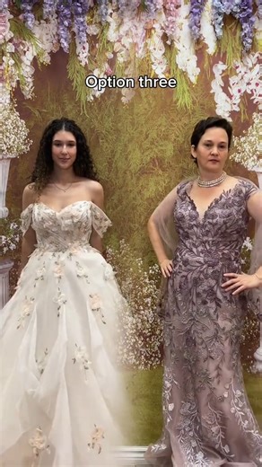Which mother of the bride dress would you pair with this wedding dress? 🌸 #bestforbride #motherofthebride #2026wedding #2026bride | 𝐁𝐞𝐬𝐭 𝐟𝐨𝐫 𝐁𝐫𝐢𝐝𝐞 𝐇𝐚𝐦𝐢𝐥𝐭𝐨𝐧
