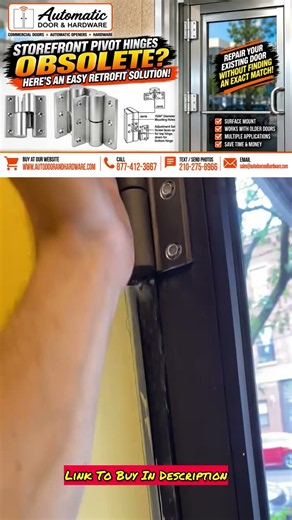 Storefront Pivot Hinges Obsolete? Here’s an Easy Retrofit Solution! #shorts #glassdoor #doors