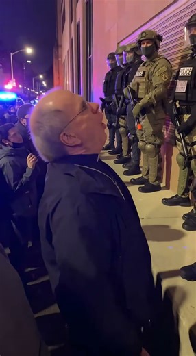 Officer Shoots Priest with Beanbag Round #protest #justice #shocking