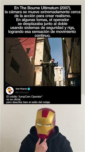 En The Bourne Ultimatum (2007), un operador de cámara saltó junto al doble